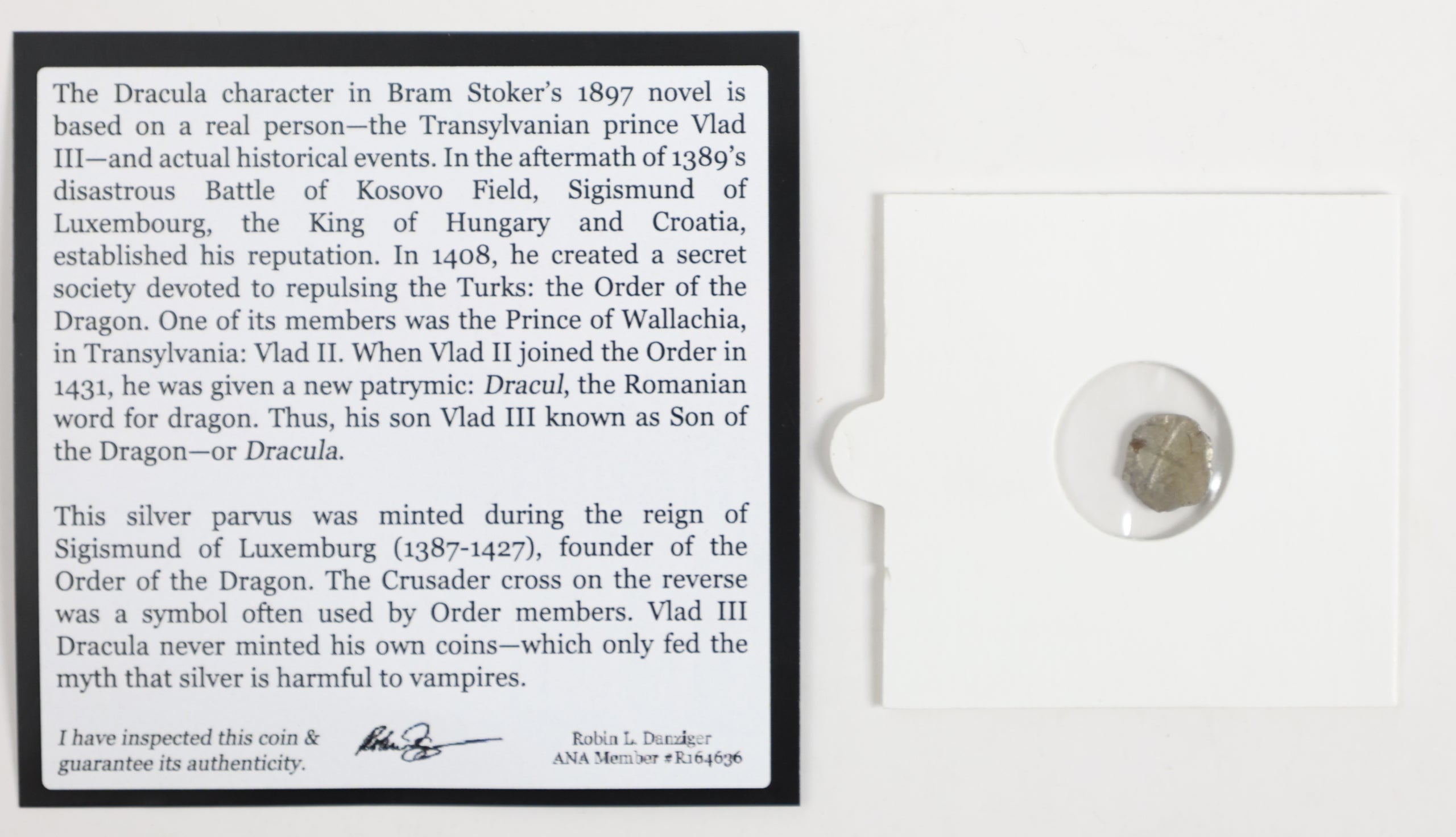 Real-Life Dracula – Medieval Silver Coin of the Order of the Dragon