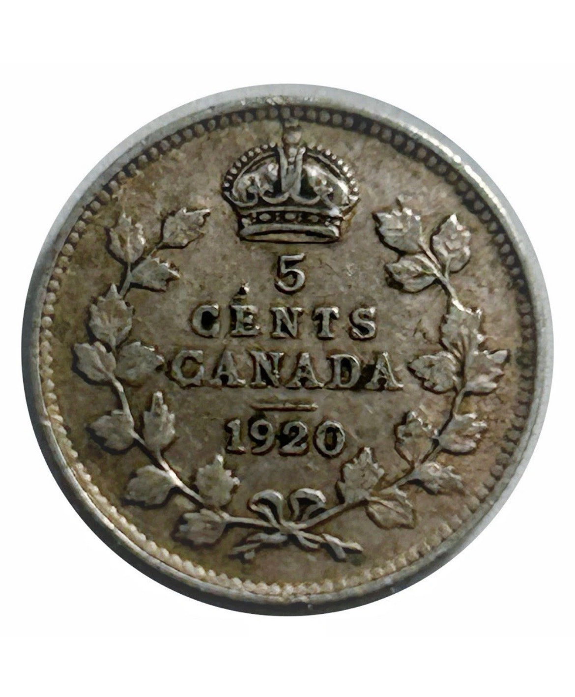 1911 Kanada Silber kleine 5-Cent-Münze – VG/F