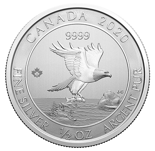 2020 Canada Silver  $2 Bold Eagle MS .5oz