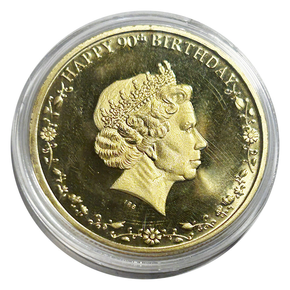 Lucky  Colored Coin Queen Elizabeth II   in Protective Plastic Capsule