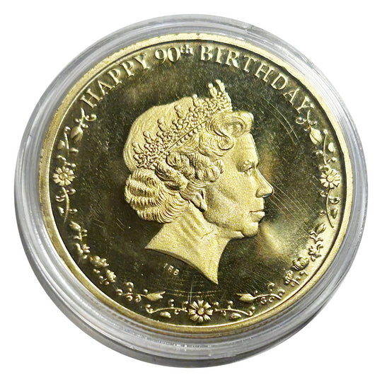 Lucky  Colored Coin Queen Elizabeth II   in Protective Plastic Capsule