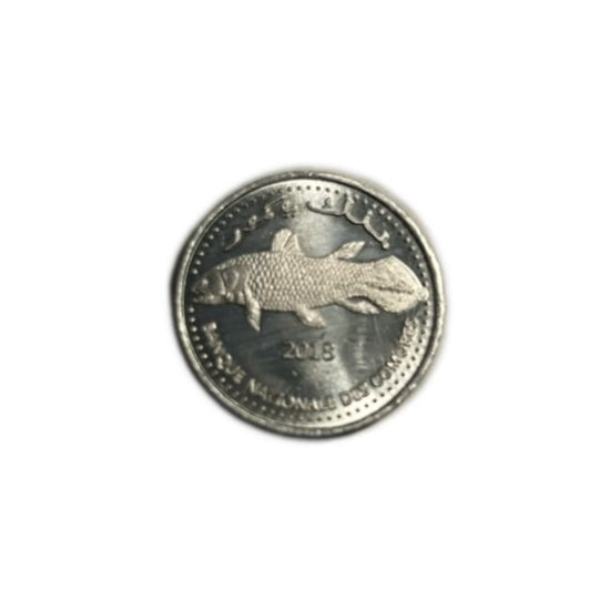 2018 Comoros  One Franc  Coin Coelacanth Fish BU