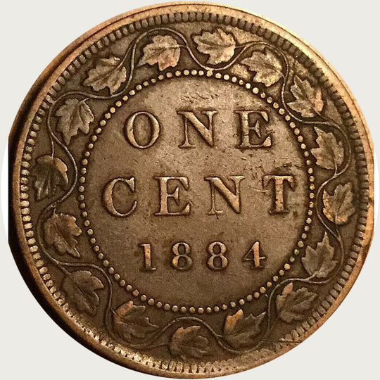 1884 Canada Large One Cent Penny  Coin VG