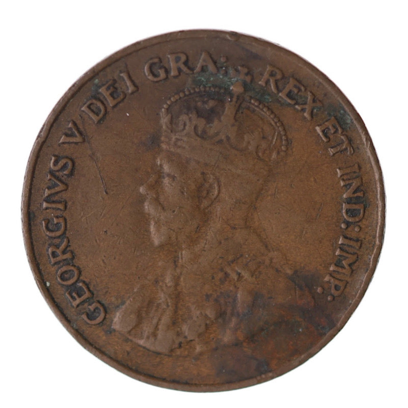 Canada 1923 1 Cent Small Penny Coin - Rare Date Clé Petit Cent - Roi George VI Faible Monnaie Haute Qualité