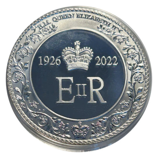 Lucky Copper Coin Queen Elizabeth II Memorial in Plastic Capsule