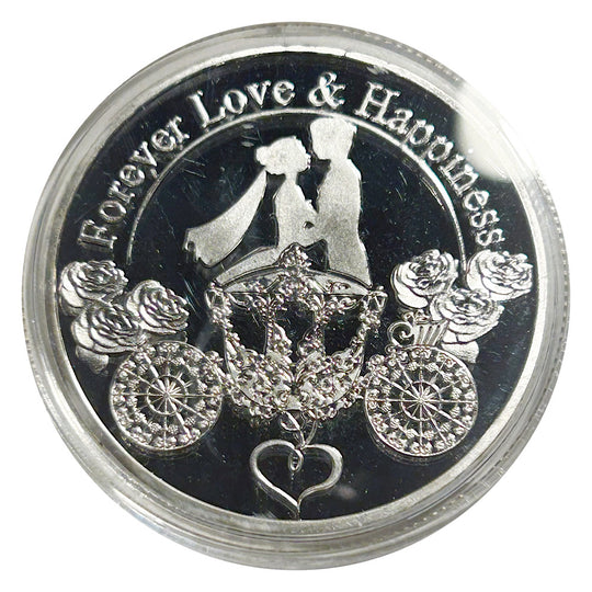 Lucky Colored Coin Wedding Anniversary in Protective Plastic Capsule
