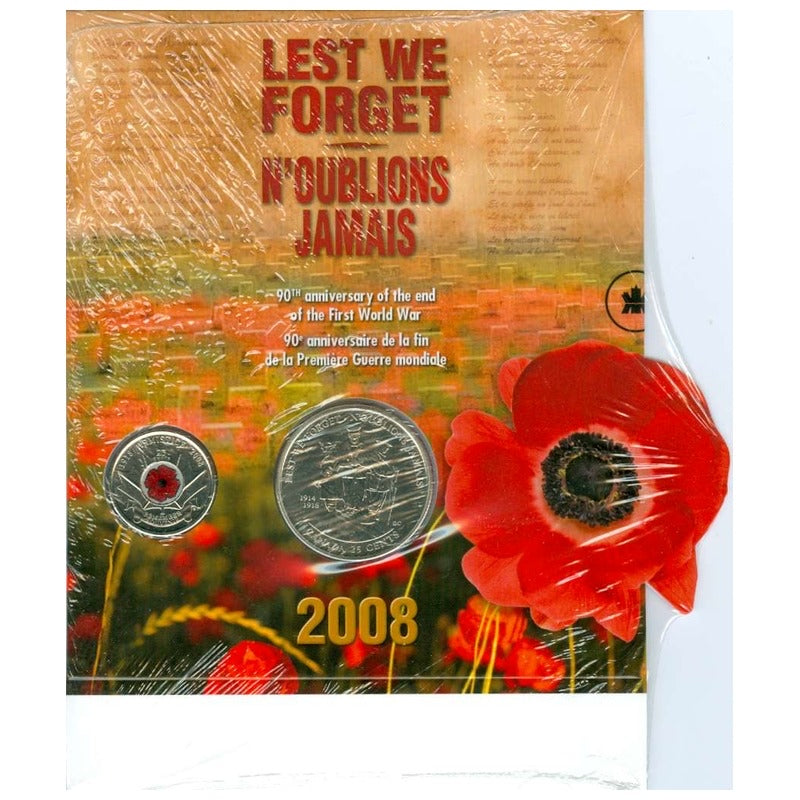 2008 Lest We Forget Colourized 25-Cent Set