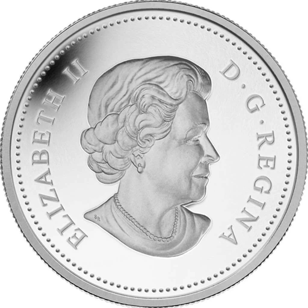 2013 Canada $5 Mother and Baby Ice Fishing Silver Niobium Proof Coin