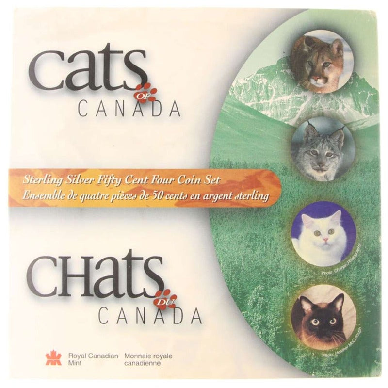 1999 Cats of Canada 4-Coin Sterling Silver Set