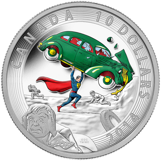 2014 $10 Iconic Superman™ Comic Book Covers: Action Comics Silver 1/2 OZ