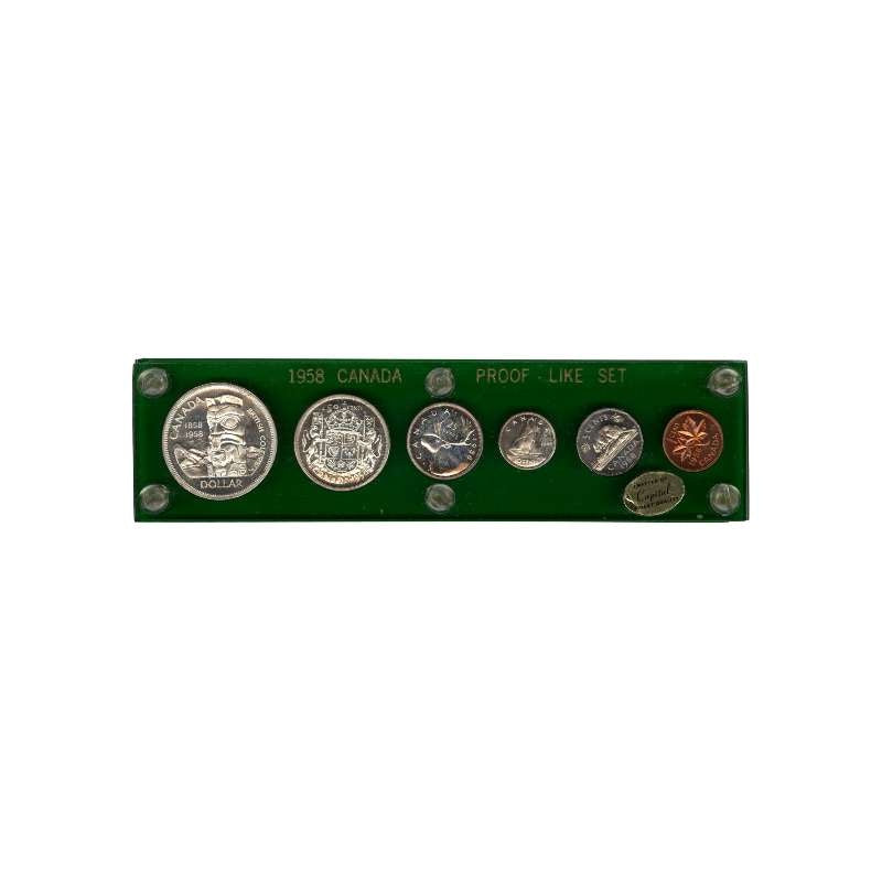 1958 Canada RCM Proof-Like 6-Coin Set Silver Original Packaging