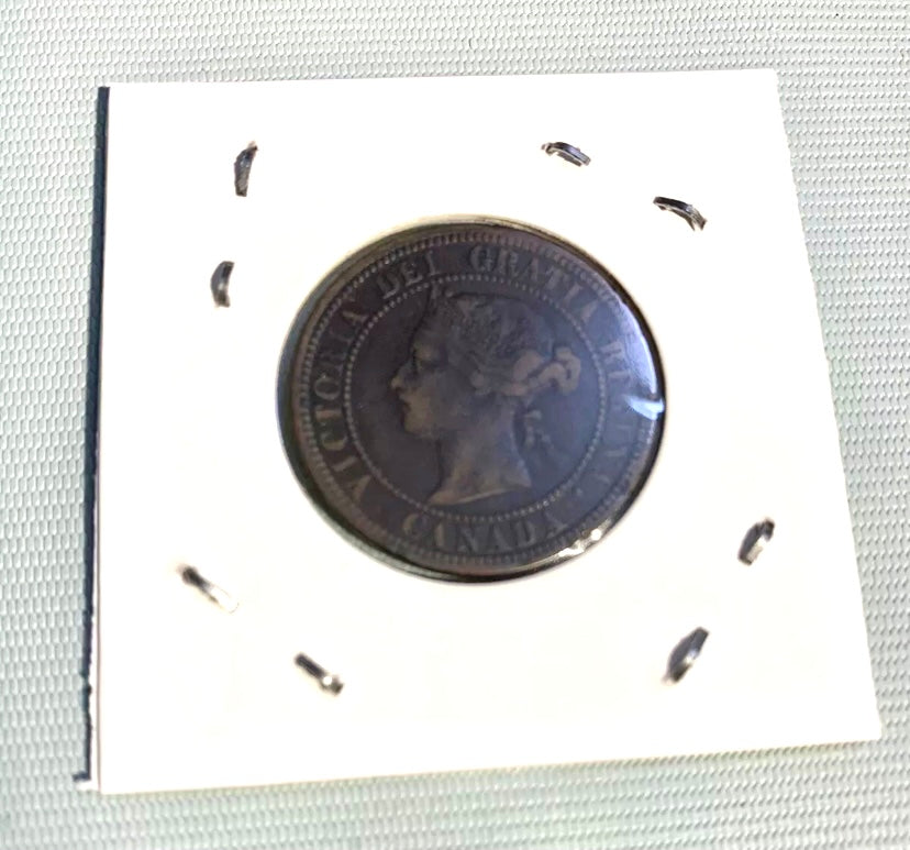 1882 H Queen Victoria one cent  large Penny coin