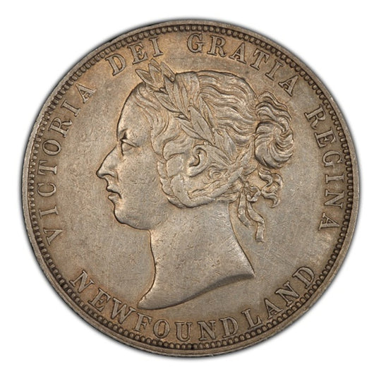 1885 Canada Silver 50 cents Newfoundland (Victoria) Coin VG