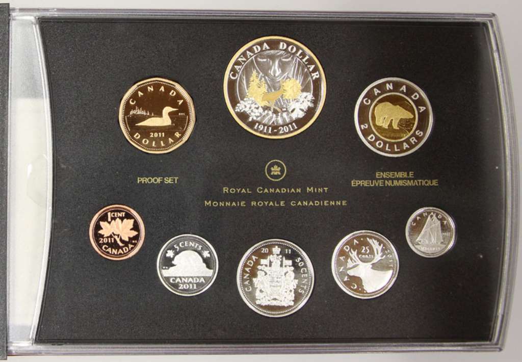 2011 Canada Parks Centennial 8-Coin Silver Proof Set Gold-Plated RCM OGP