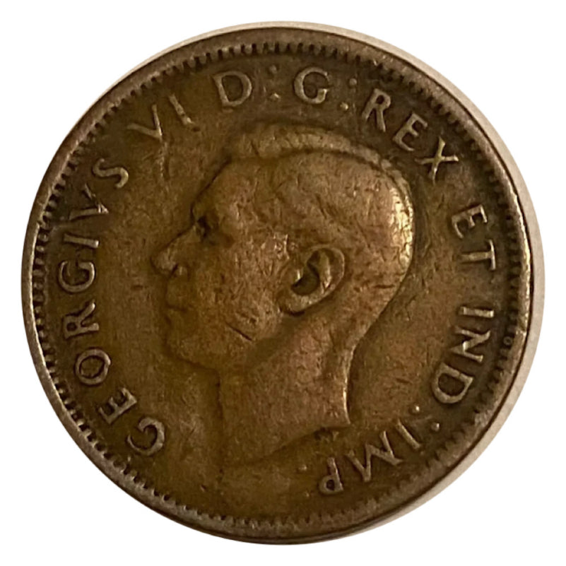1945 1 Cent Canadian Penny circulé très bon état