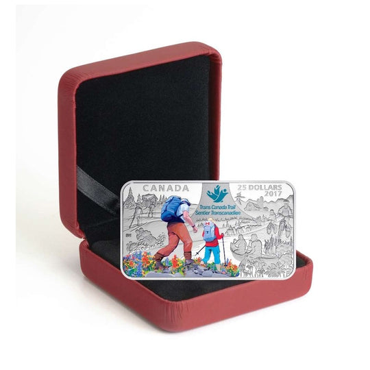 2017 Canada $25 The Great Trail .9999 Silver Proof Coin
