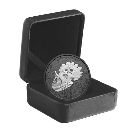 2024 Canada Silver  $20 Discovering Dinosaurs Royal Horned Faced 1oz