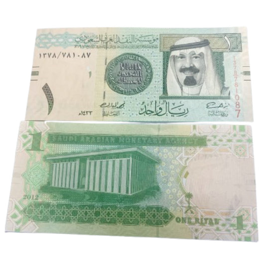 Billet de banque - 2012 Arabie Saoudite,1 Riyal,P31c UNC,Roi Abdallah(F)Autorité Monétaire