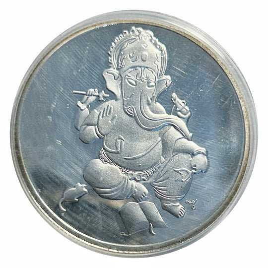 Lucky Craft Coin Hindu Ganesha Elephant God   Medal in Capsule