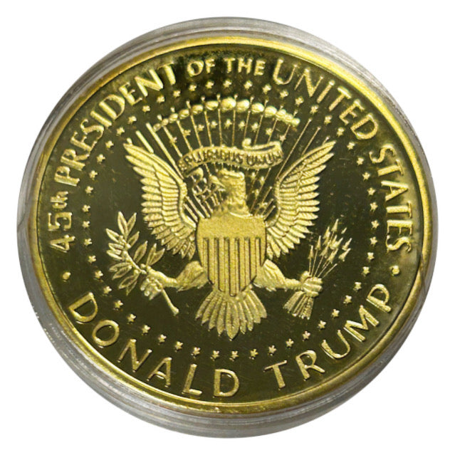 Lucky Copper Coin Trump 2020 Liberty  in Plastic Capsule