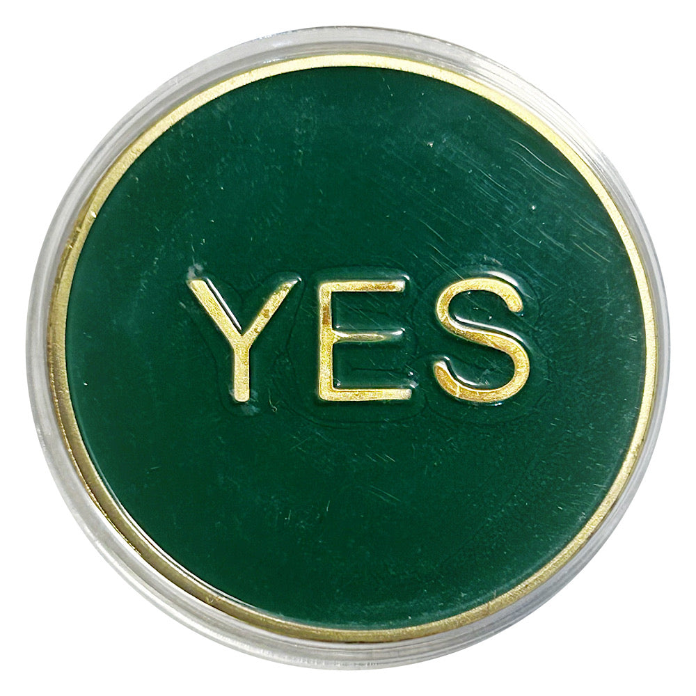 Lucky Decision Coin Yes Or No  in Plastic Capsule