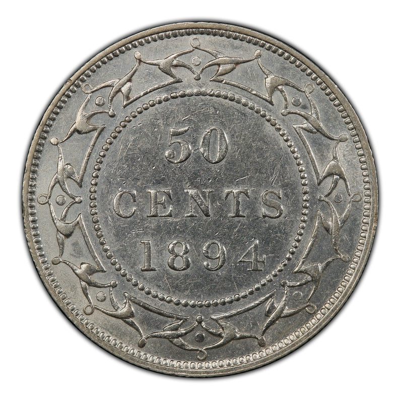 1894 Canada Silver 50 cents Newfoundland (Victoria) Coin VG