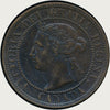 1900 Canada  plain No H Victoria Queen Large Penny Coin VG