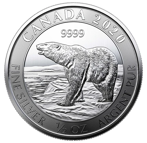 2020 Canada Silver  $2 Polar Bear MS .5oz