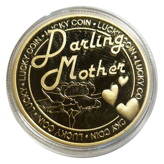 Lucky Coin Four Leaf Clover Mother Gift  in Protective Plastic Capsule