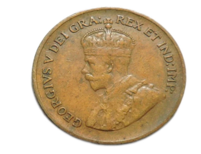 1 Cent kanadischer Penny von 1934 im Umlauf, guter Zustand