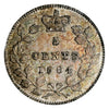 1864 Canada  5 cents New Brunswick Silver Coin VG