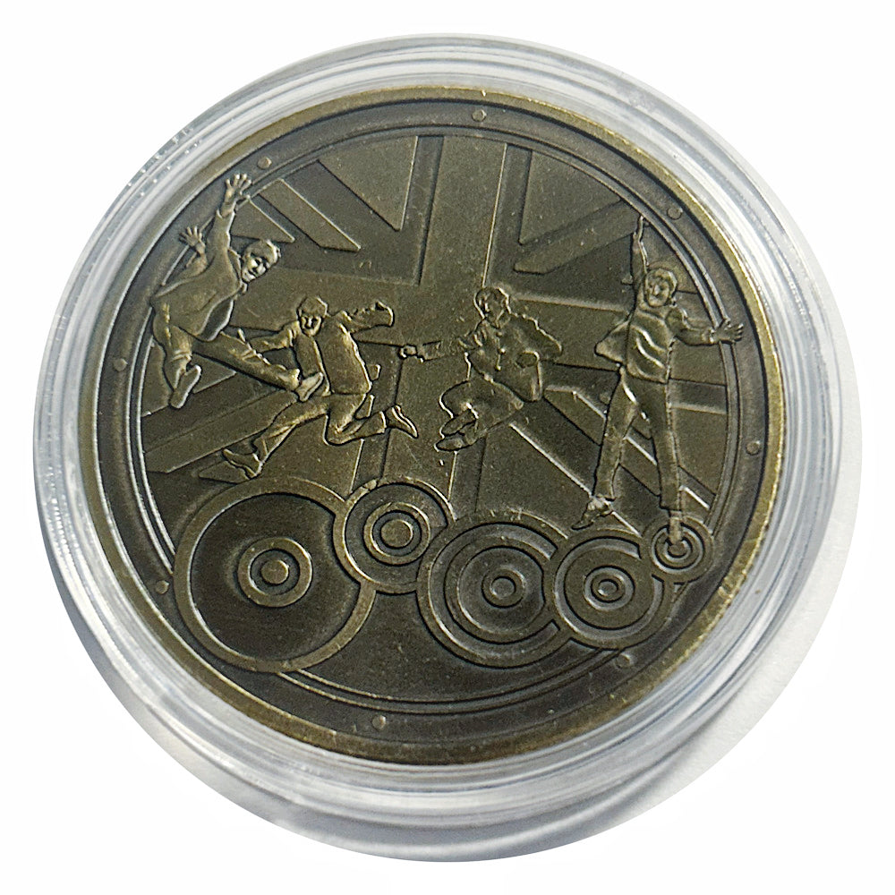 Lucky Craft Colored  Coin Vintage British Rock Band Tribute in Capsule