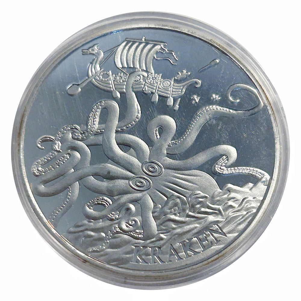 Lucky Craft Coin Kraken Sea Monster Medal in Capsule