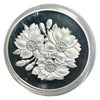 Lucky Coin Cherry Blossom Floral in Protective Plastic Capsule