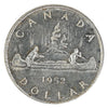 1952 Canadian Silver Dollar Coin Waterline  VF