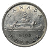 1950 Canadian Silver Dollar Coin Short Waterlines VF