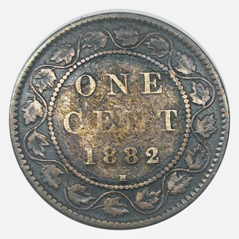 1882 H Queen Victoria one cent  large Penny coin VG