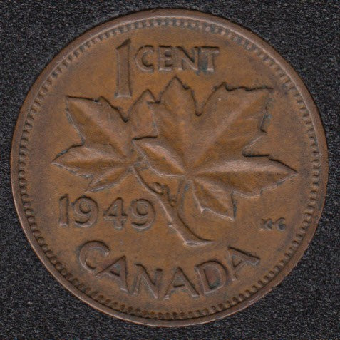 1949 Canada One Cent - A To Denticle Variety VF