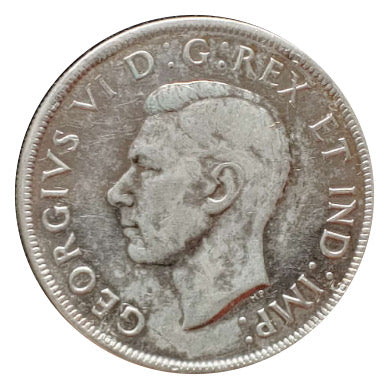 1945 Canada Silver Dollar $1 Key Date King George VI 80% Silver VF