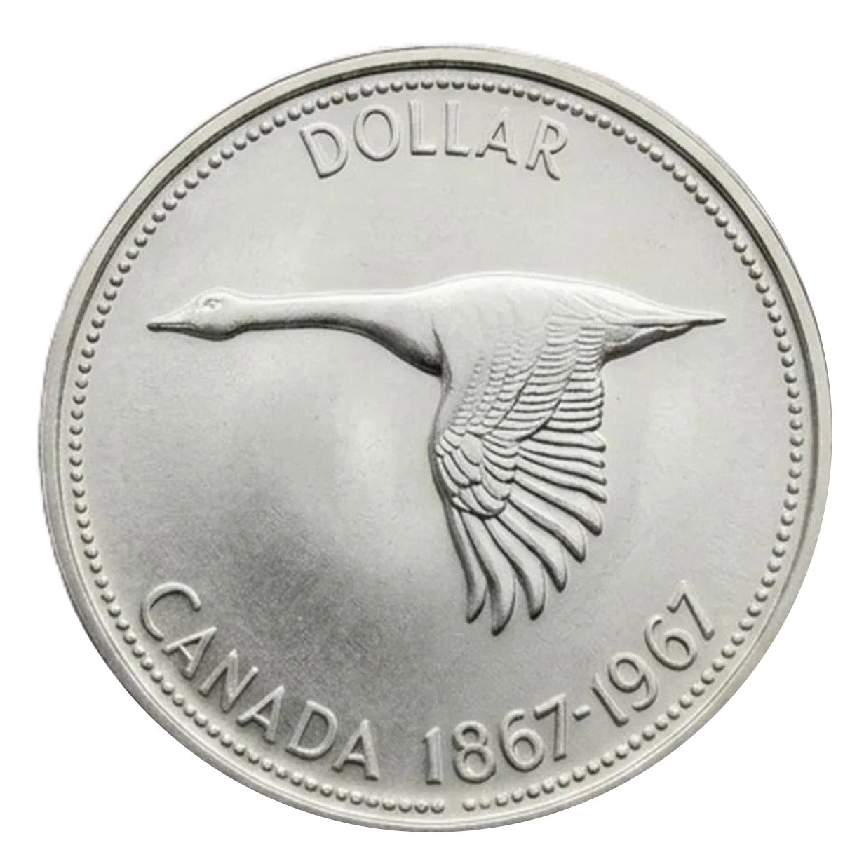 1967 Canadian Silver Dollar Coin  MS60