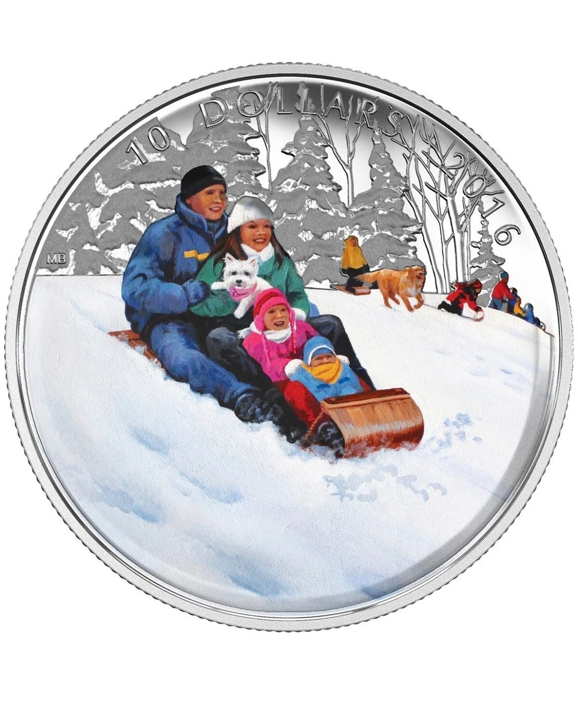 2016 Canada Silver  $10 Winter Fun PF .51oz