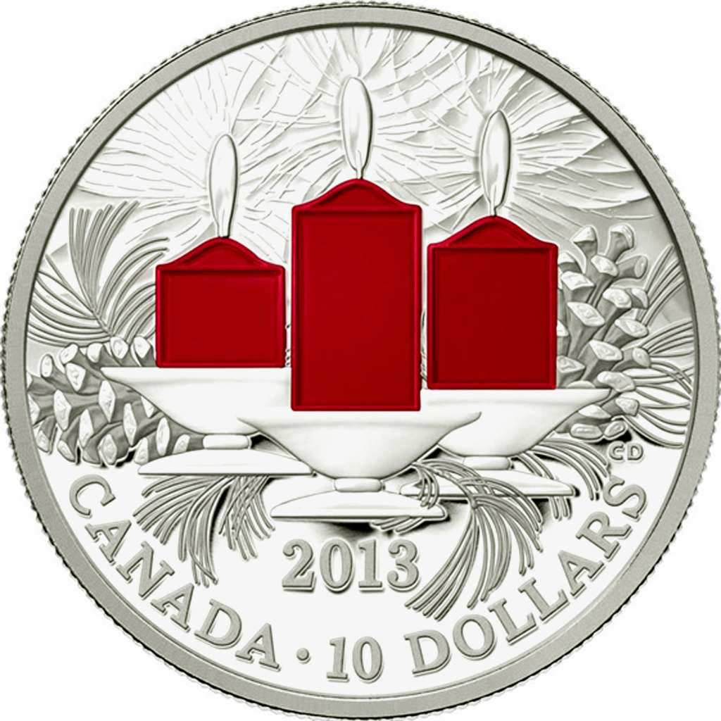 2013 Canada Silver  $10 Holiday Candles .51oz