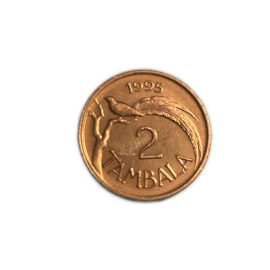 1995 Malawi 2 Tambala  Malawi Coat of Arms Coin UNC