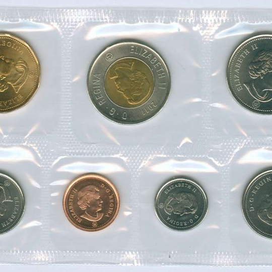 2011 Brilliant Uncirculated Set of 7 Canadian Coins (Proof-like Set)