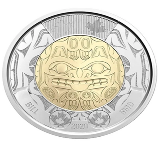 2020 $2 Bill Reid Non-Colored Coin from Special Wrap Roll