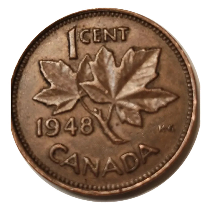1948 1 Cent Canadian Penny circulé très bon état