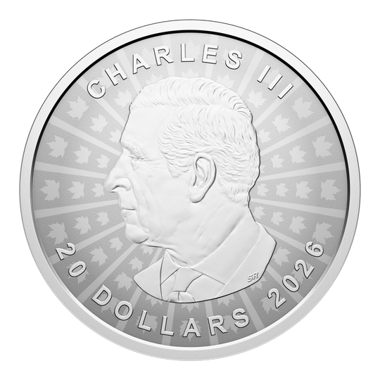 2026 Canada $20 Silver Maple Leaf 1 oz Ultra High Relief Vivid Toning RCM