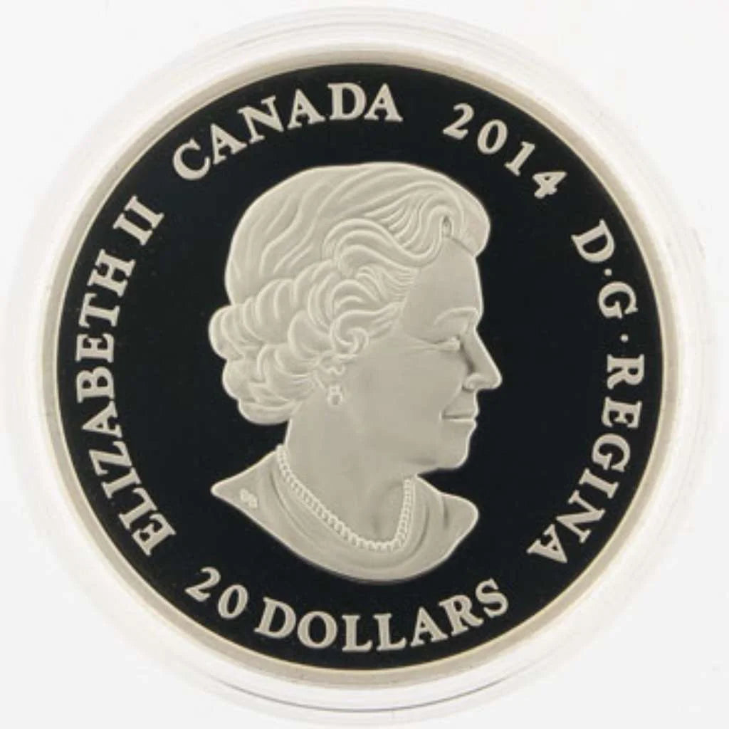 2014 Canada $20 Craigdarroch Castle Stained Glass .9999 Silver Proof Coin
