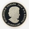 2014 Canada $20 Craigdarroch Castle Stained Glass .9999 Silver Proof Coin
