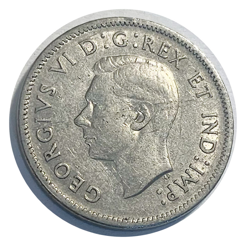 Pièce canadienne de 5 cents en nickel castor de 1939 VF